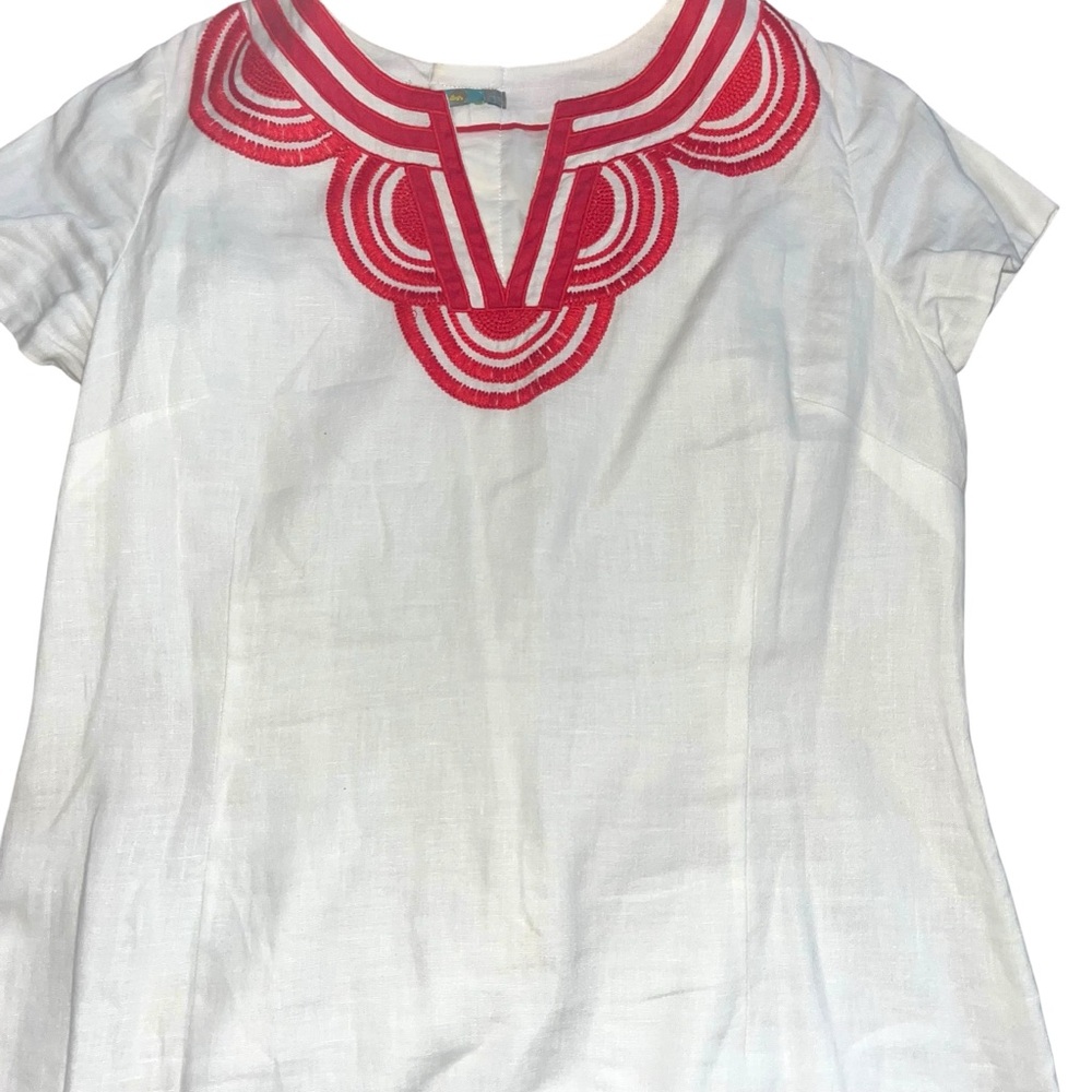 Boden linen embroidered sheath dress - Picture 3 of 4